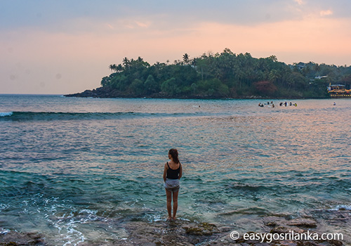 Mirissa beach sun set