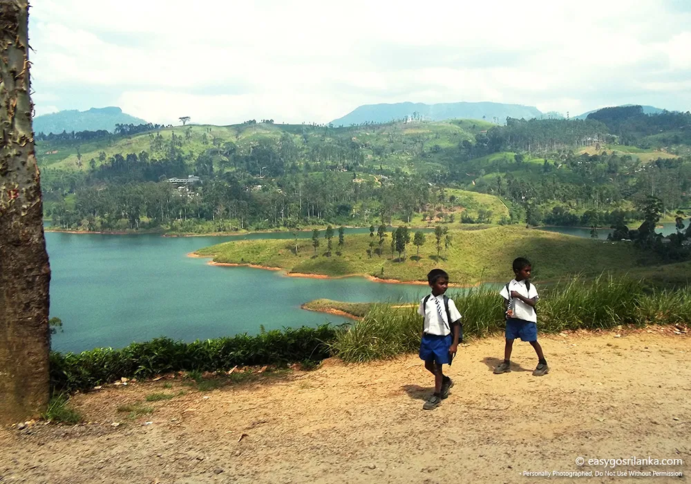 children traveling to school